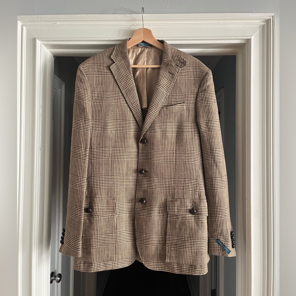 Polo by Ralph Lauren Brown Glen Plaid Sport Coat